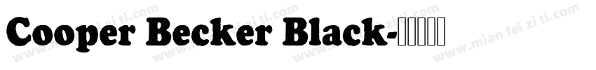 Cooper Becker Black字体转换